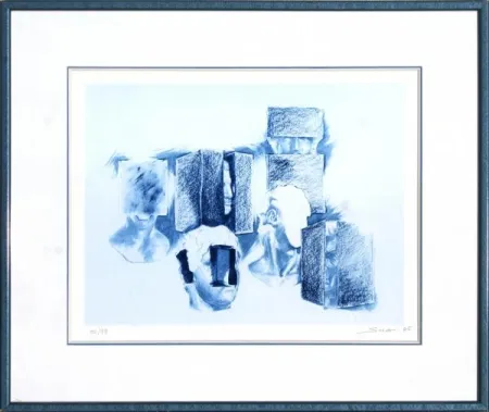 Литография Sosno - Etude tete au carré