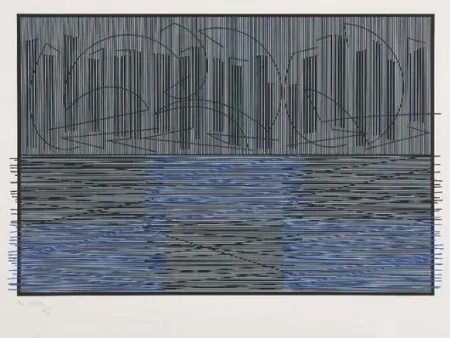 Сериграфия Soto - Escritura compuesta, 1974