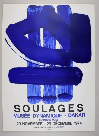 Литография Soulages - AFFICHE DAKAR
