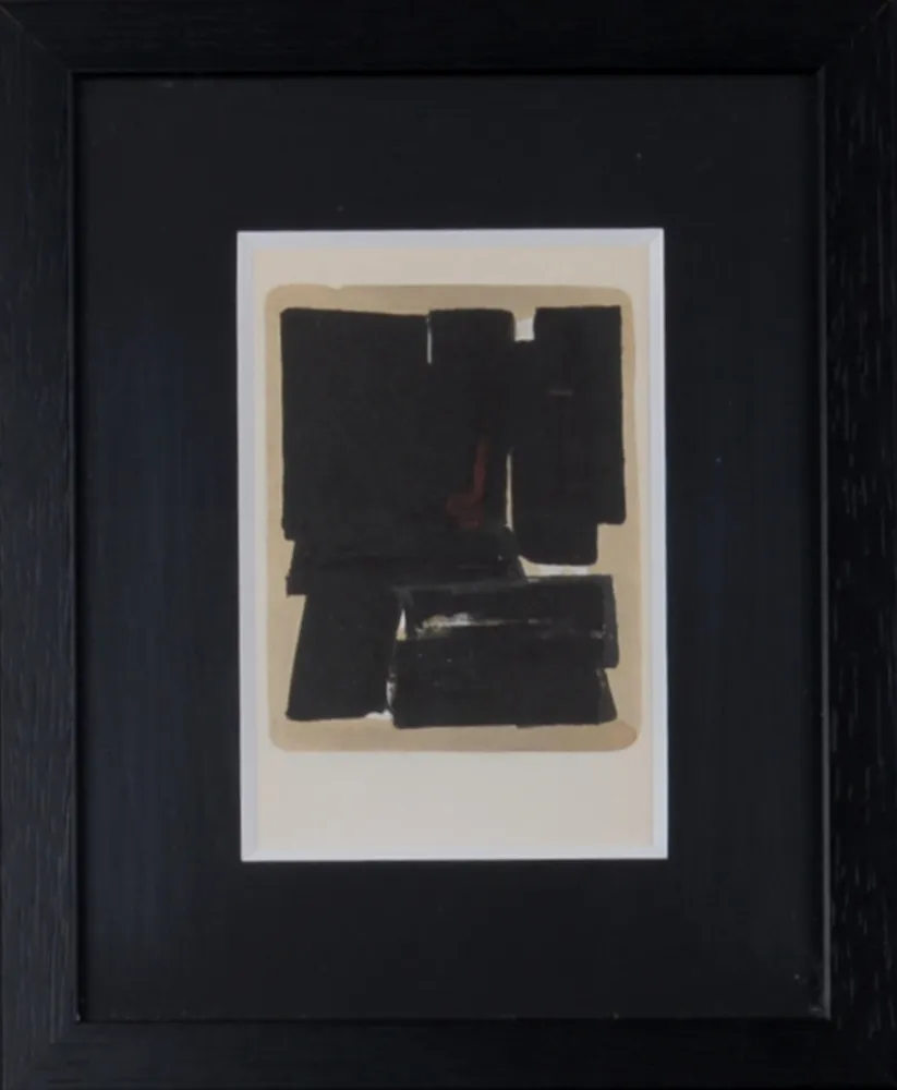 Трафарет Soulages (After) - Gouaches et gravures (H), 1957 - Framed!