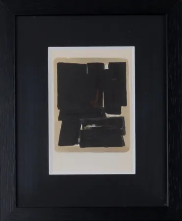 Трафарет Soulages (After) - Gouaches et gravures (H), 1957 - Framed!