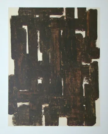 Литография Soulages (After) - Peinture sur papier - 1948