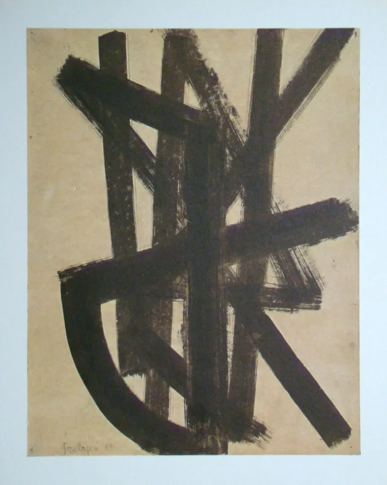 Литография Soulages (After) - Peinture sur papier - 1948