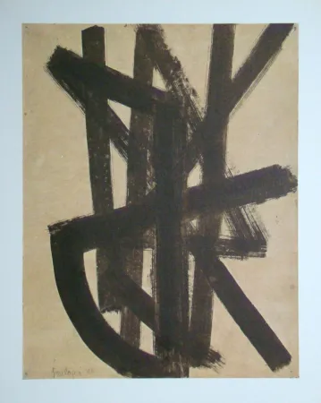 Литография Soulages (After) - Peinture sur papier - 1948