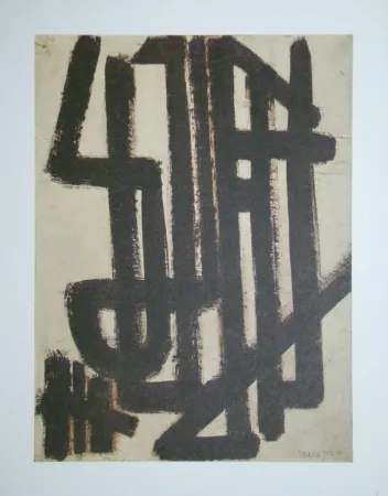 Литография Soulages (After) - Peinture sur papier - 1948