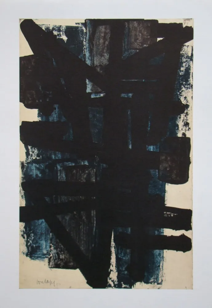 Литография Soulages (After) - Peinture sur papier - 1950