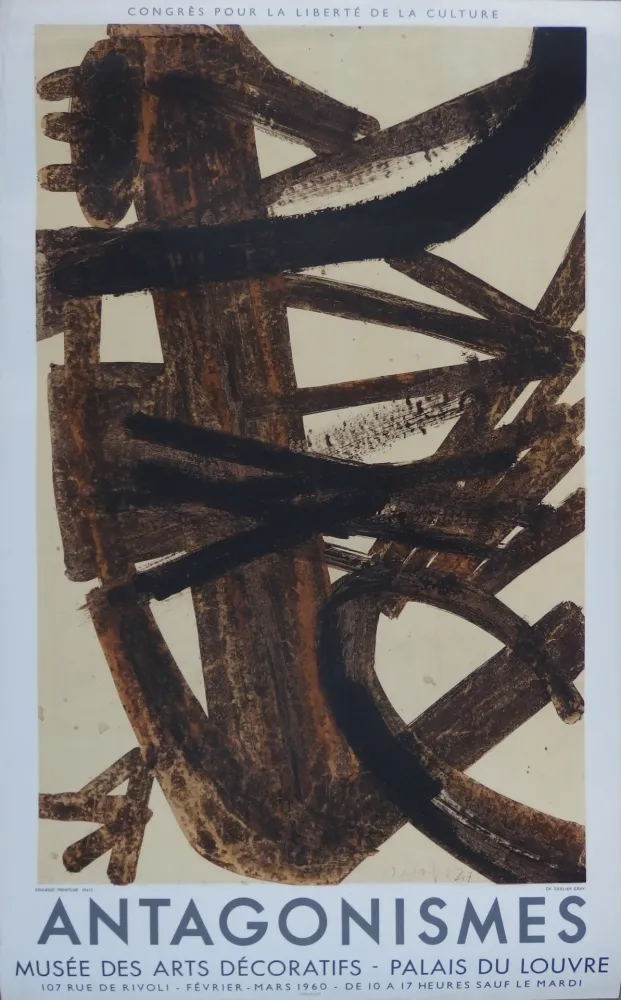Литография Soulages - Antagonismes (Brou de Noix)