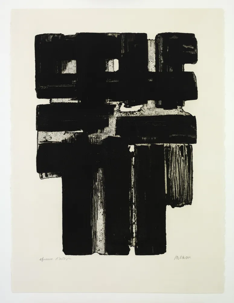 Офорт Soulages - Eau Forte 10 b