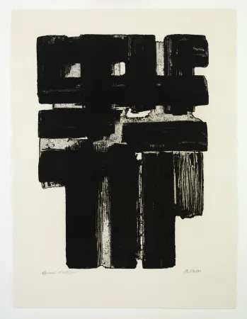 Офорт Soulages - Eau Forte 10 b