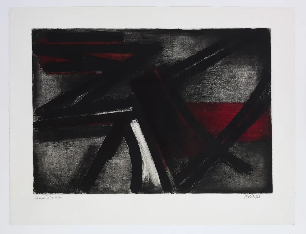 Офорт Soulages - Eau Forte 2