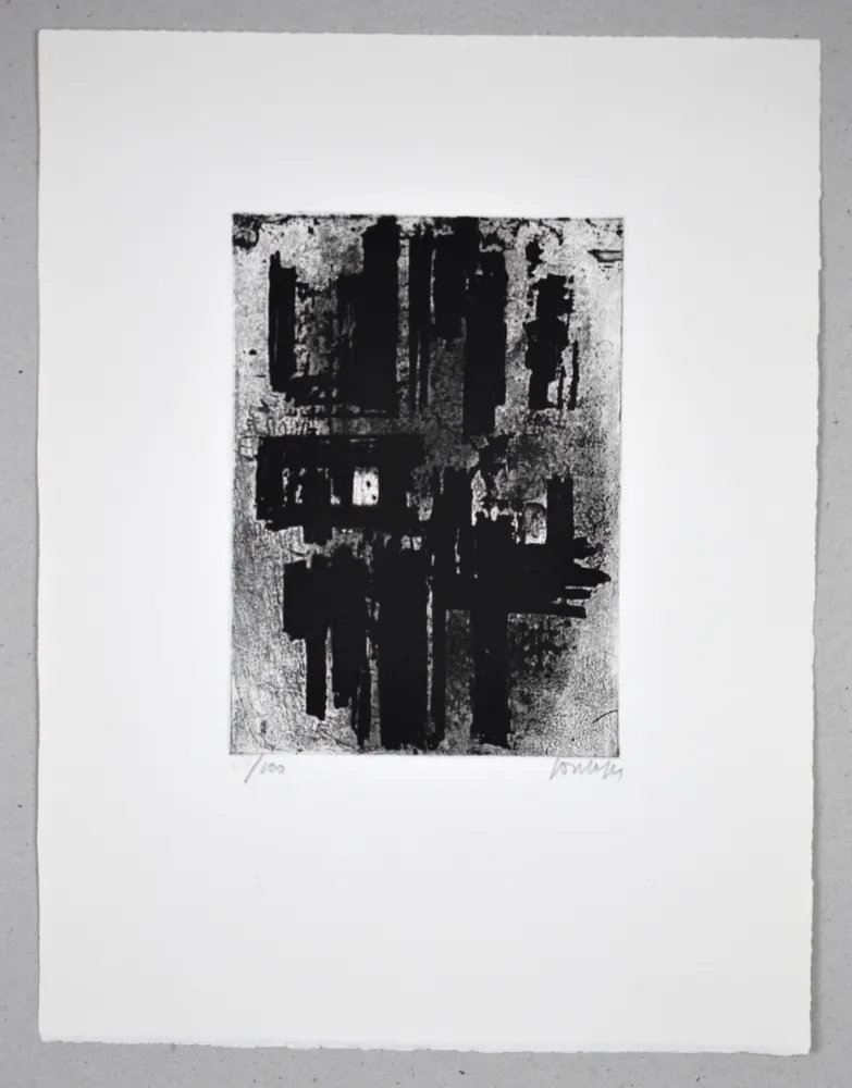 Офорт Soulages - Eau forte IV
