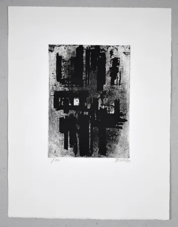 Офорт Soulages - Eau forte IV