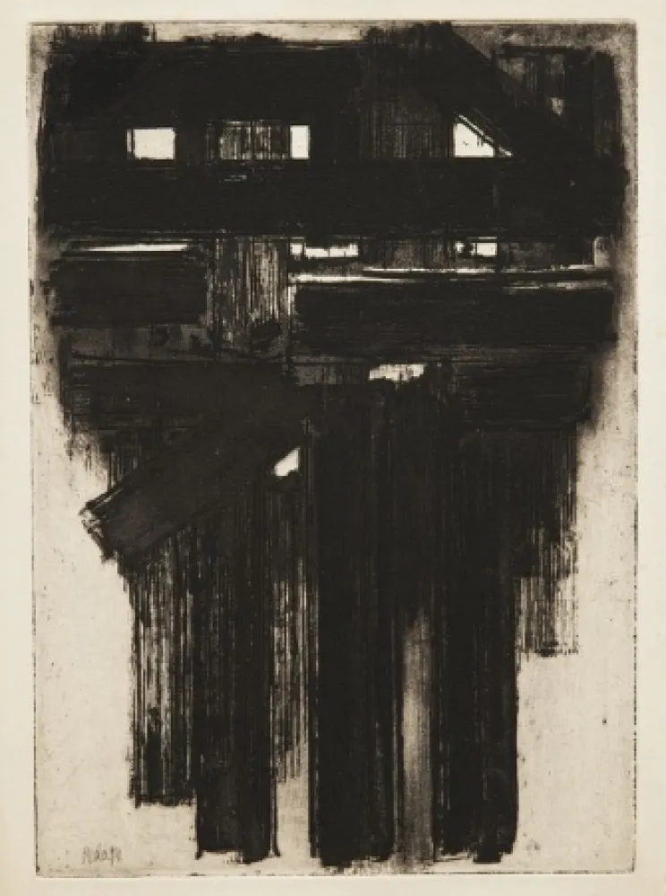 Офорт Soulages - Eau-forte n° III