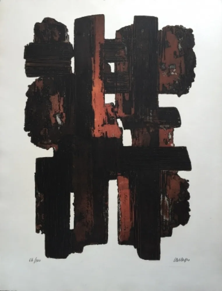 Офорт Soulages - Eau-forte n° IX
