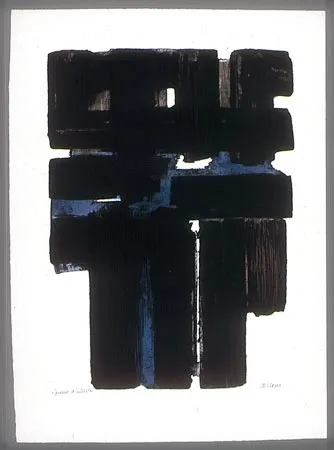 Офорт И Аквитанта Soulages - Eau forte n° X