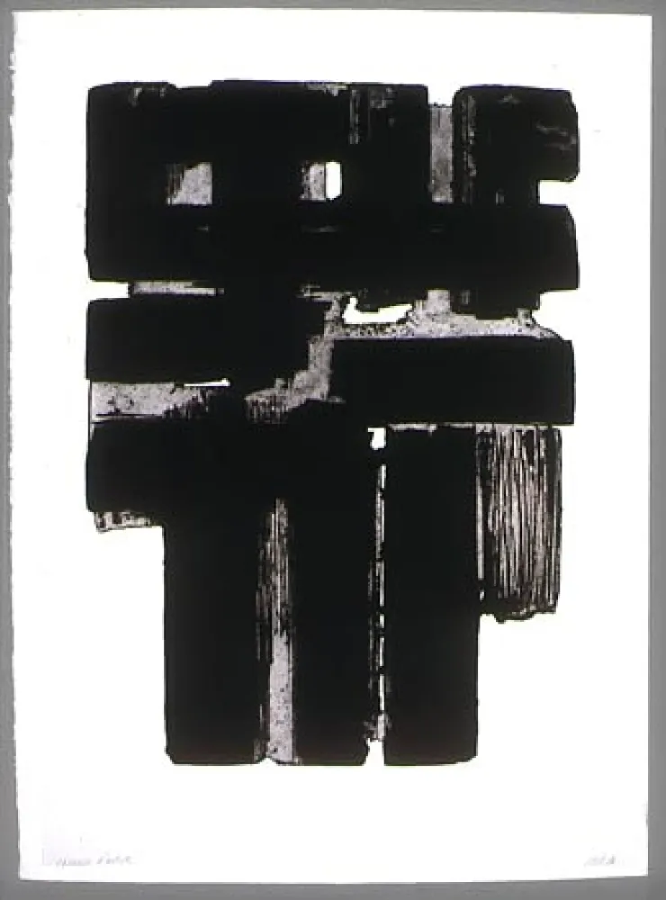 Офорт И Аквитанта Soulages - Eau forte n° X b