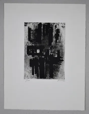 Офорт Soulages - Eau-forte n°IV