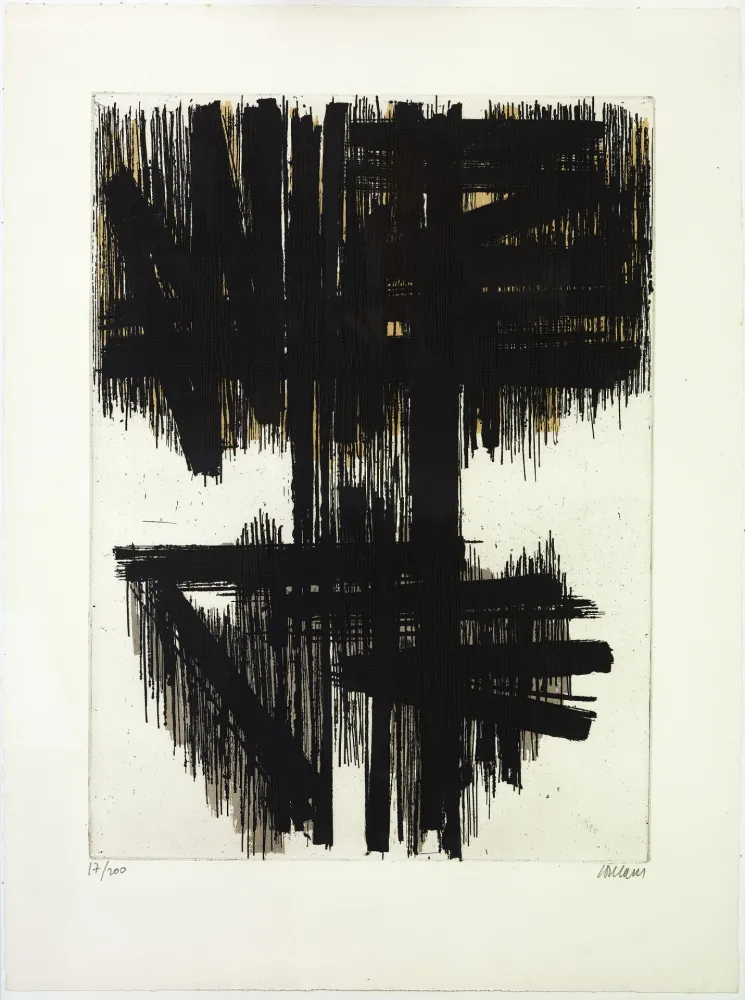 Офорт Soulages - Eau forte originale 6