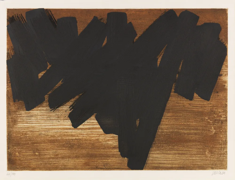 Офорт И Аквитанта Soulages - Eau-forte V 