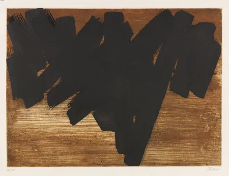 Офорт И Аквитанта Soulages - Eau-forte V 