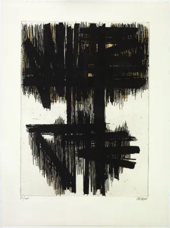 Офорт Soulages - Eau forte VI