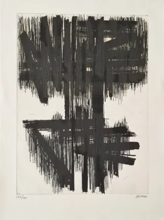 Офорт Soulages - Eau-forte VI 