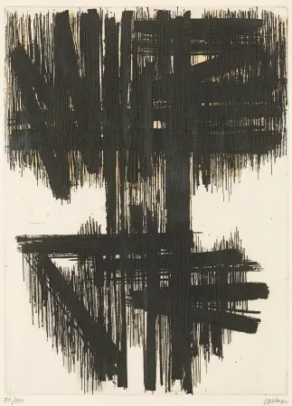 Офорт Soulages - Eau-forte VI