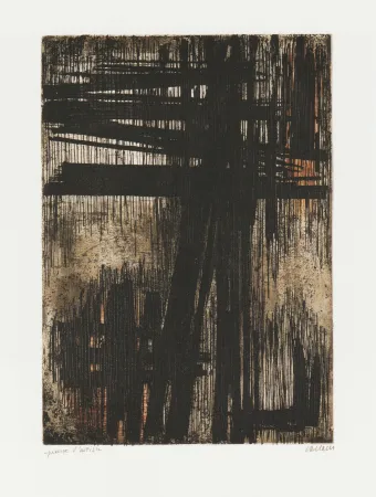 Гравюра Soulages - Eau-Forte VII