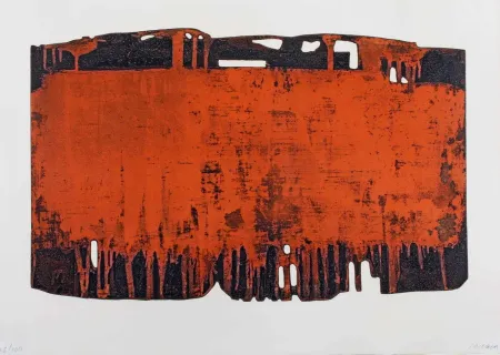 Офорт И Аквитанта Soulages - Eau-forte XXV