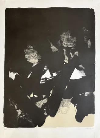 Литография Soulages - Lithographie 13, 1964. 
