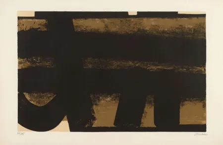 Литография Soulages - Lithographie 35 – 1974