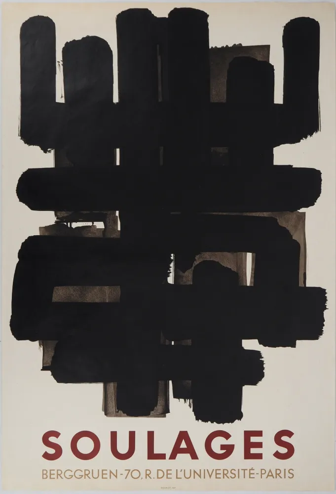 Литография Soulages - Lithographie n°3