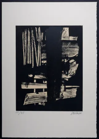 Литография Soulages - Lithographie N°9 