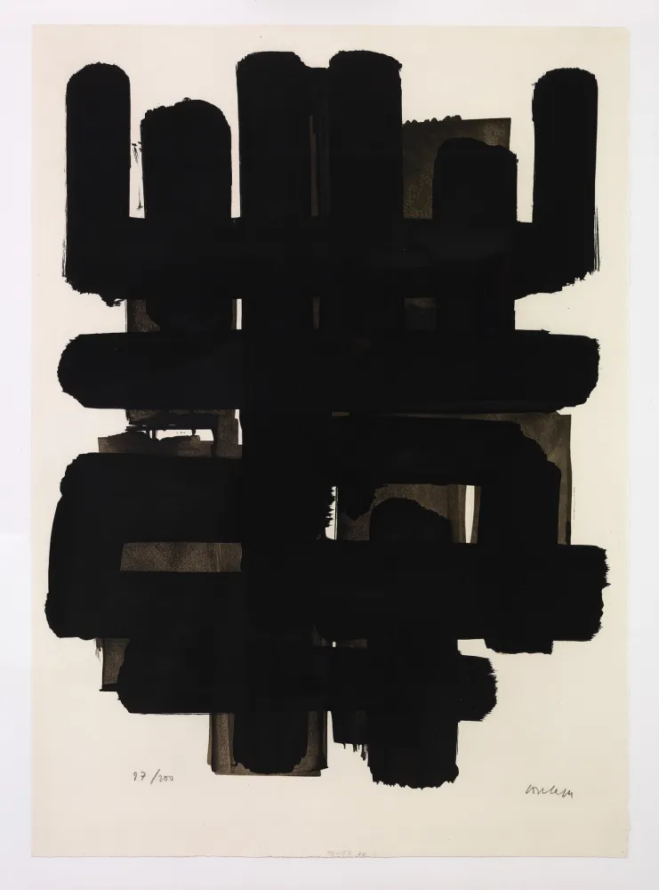 Литография Soulages - Lithographie originale 3