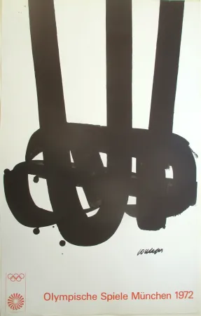 Литография Soulages - OL 1972. Original colourlithograph