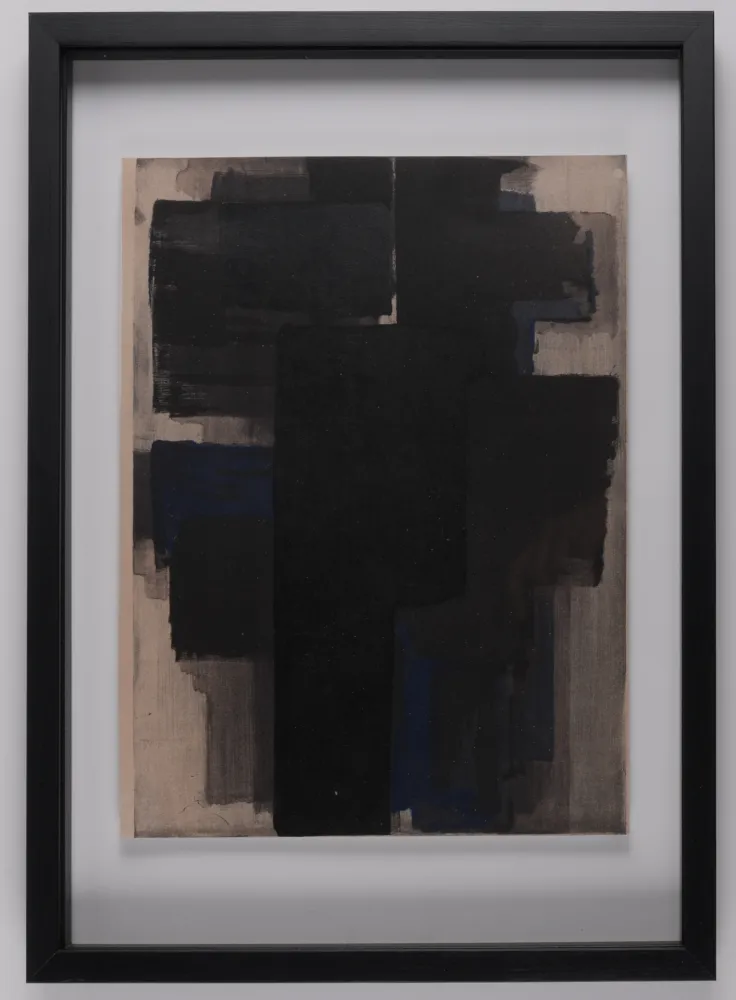 Трафарет Soulages - Peinture, 1956 - Framed