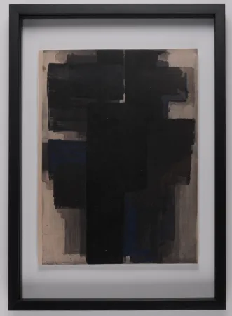 Трафарет Soulages - Peinture, 1956 - Framed