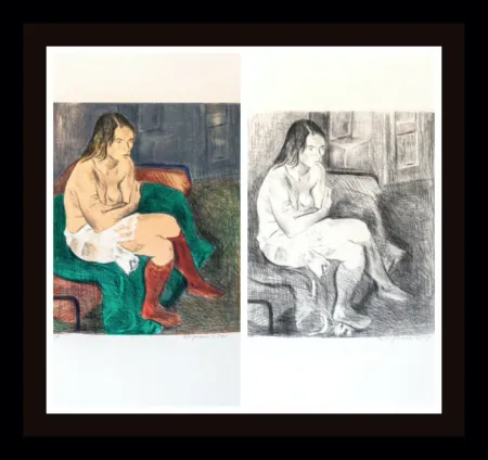 Литография Soyer - Woman in Red Stockings Portfolio