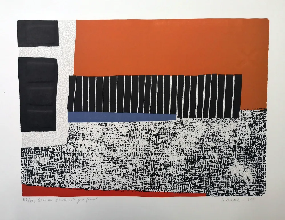 Гравюра На Дереве Spacal - Quando il cielo si tinge di fuoco