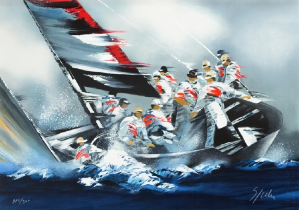 Литография Spahn - Coupe de l’America - Alinghi 2