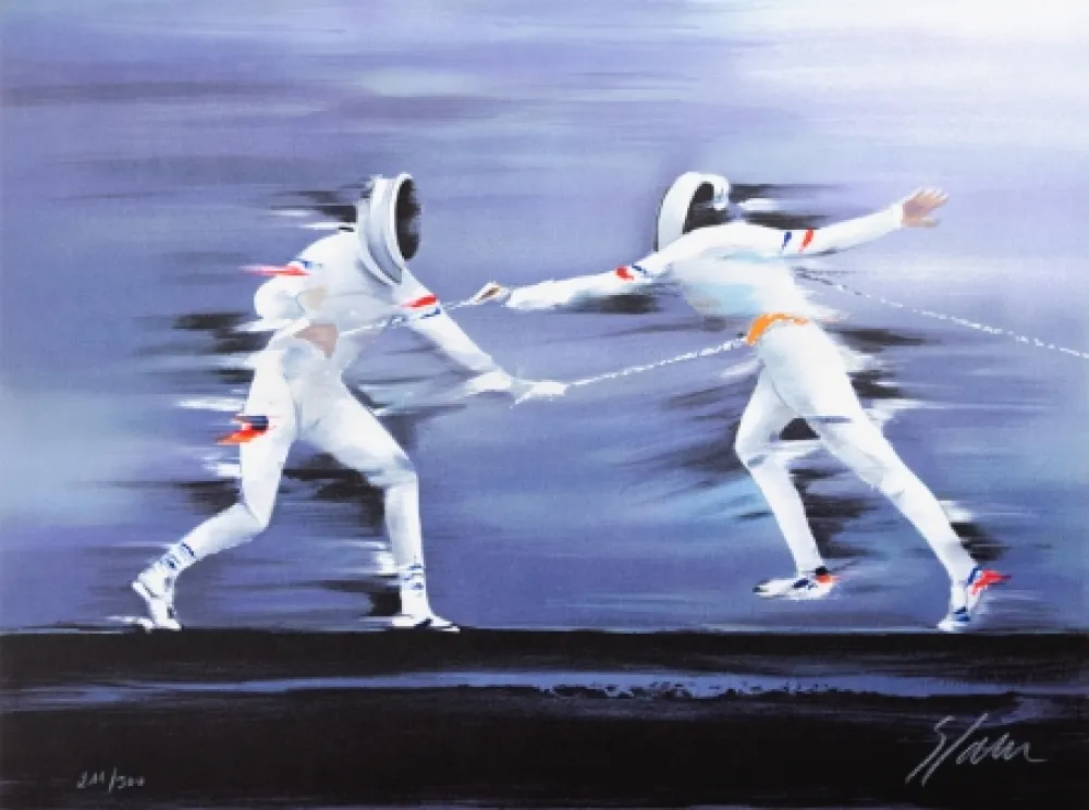 Литография Spahn - Escrime