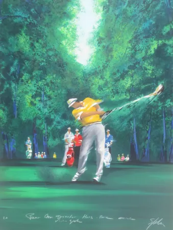 Литография Spahn - Golfeur jaune II