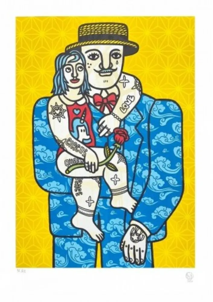 Литография Speedy Graphito - L'homme et l'enfant