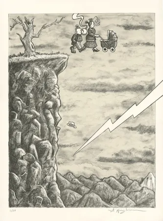 Литография Spiegelman - Trump l'Oeil (grey version)