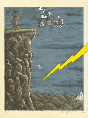 Литография Spiegelman - Trump l'Oeil (grey version)