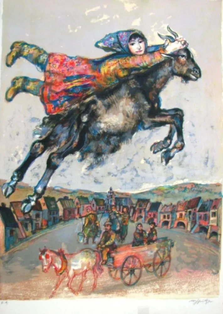 Литография Spitzer - Au village