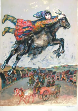 Литография Spitzer - Au village