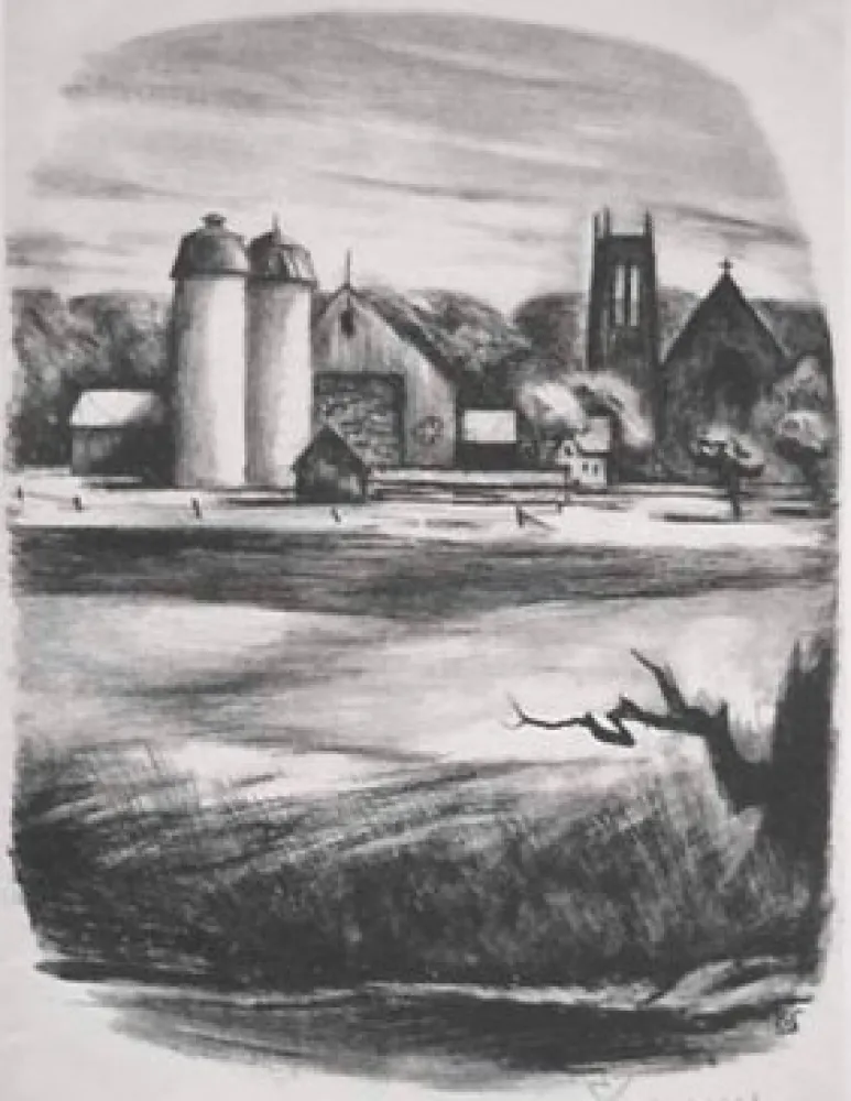 Литография Spruance - Newtorn Towers