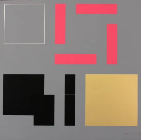 Литография Squatriti - SQUARE GROWTH FROM PERIMETER TO SURFACE - EXACTA FROM CONSTRUCTIVISM TO SYSTEMATIC ART 1918-1985