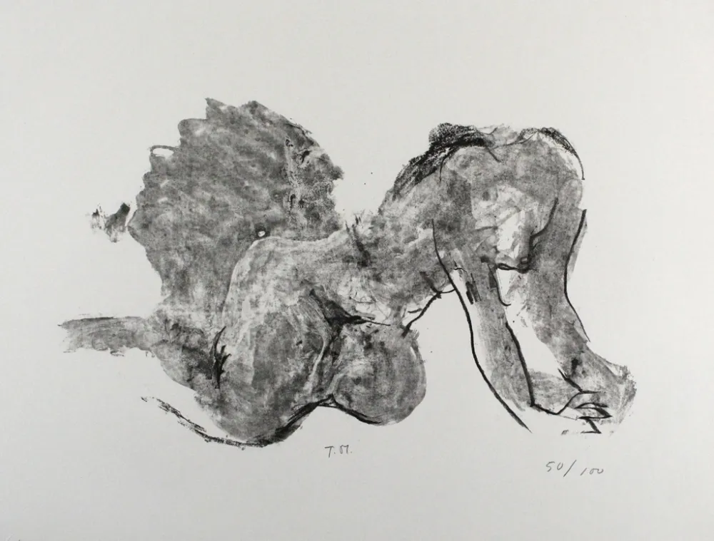 Литография Stadler - Liegender Akt